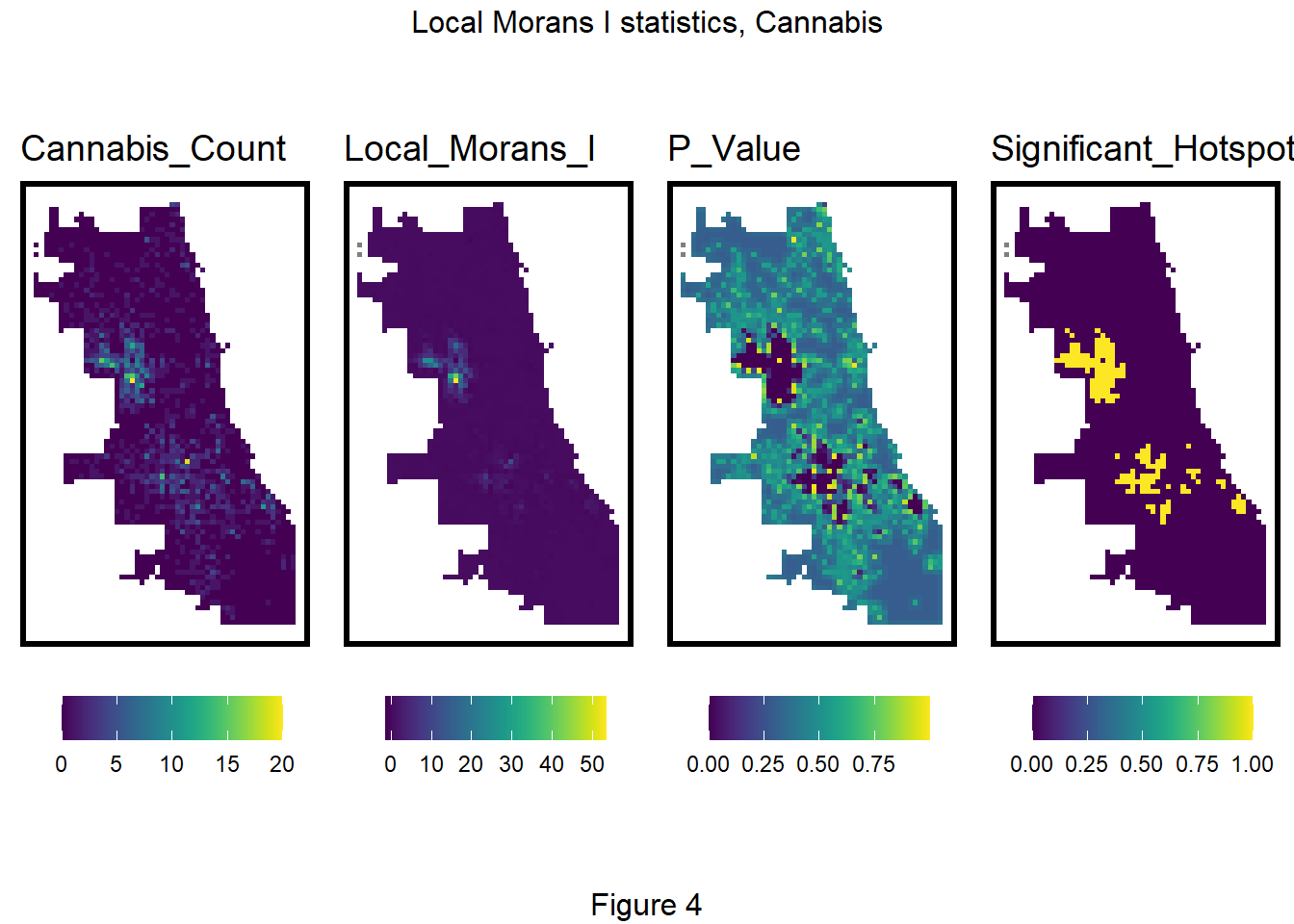Spatial process of cannabis convicts locations